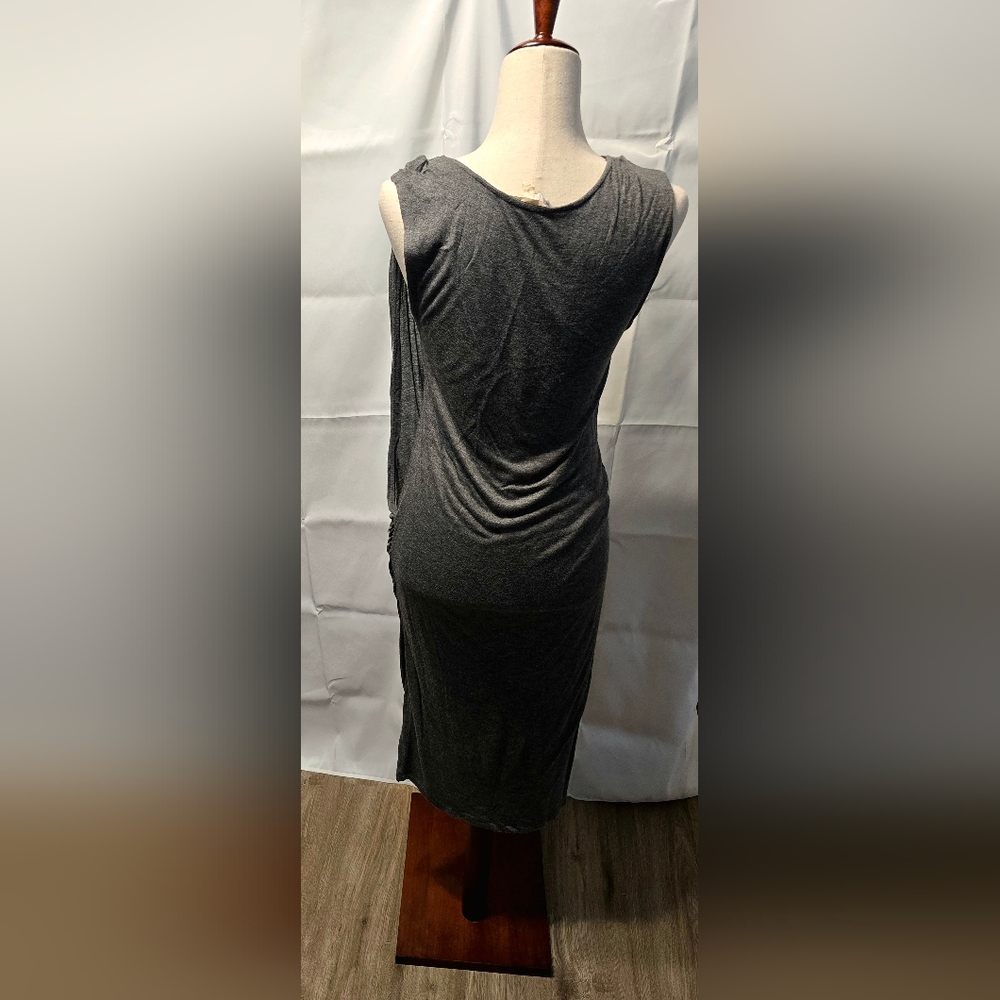 Gray Ruched Sheath Dress - Picture 3 of 4